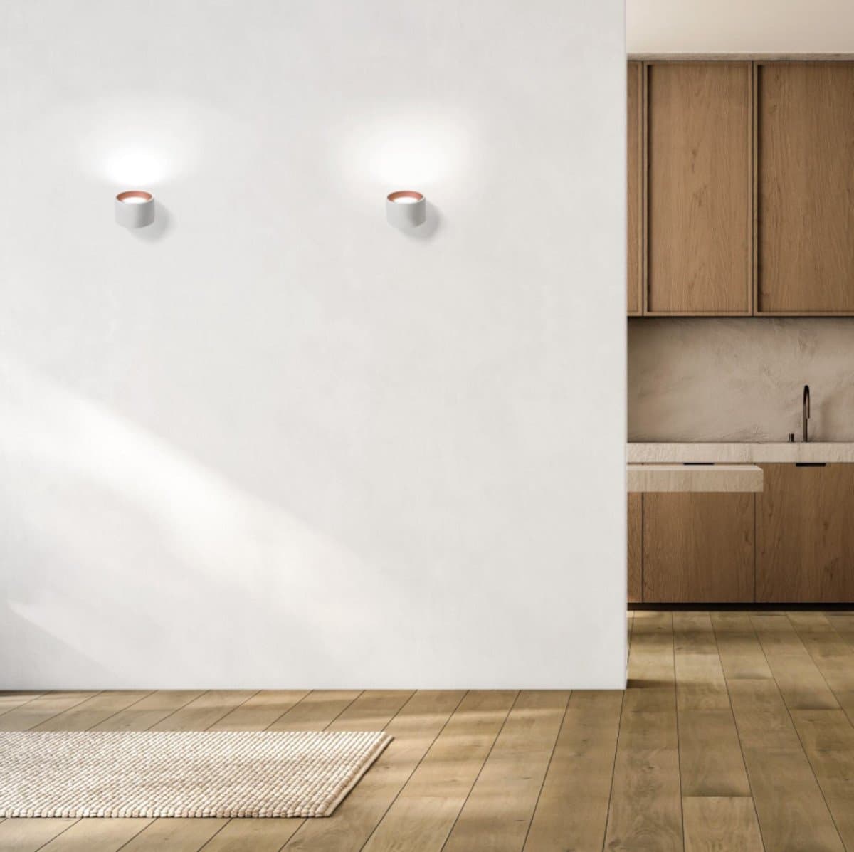 Applique gesso Sforzin illuminazione NASSO tonda T433 GX53 LED alluminio parete in Faretti da muro Lampadari Bartalini - Colle di Val d’Elsa, commercioVirtuoso.it