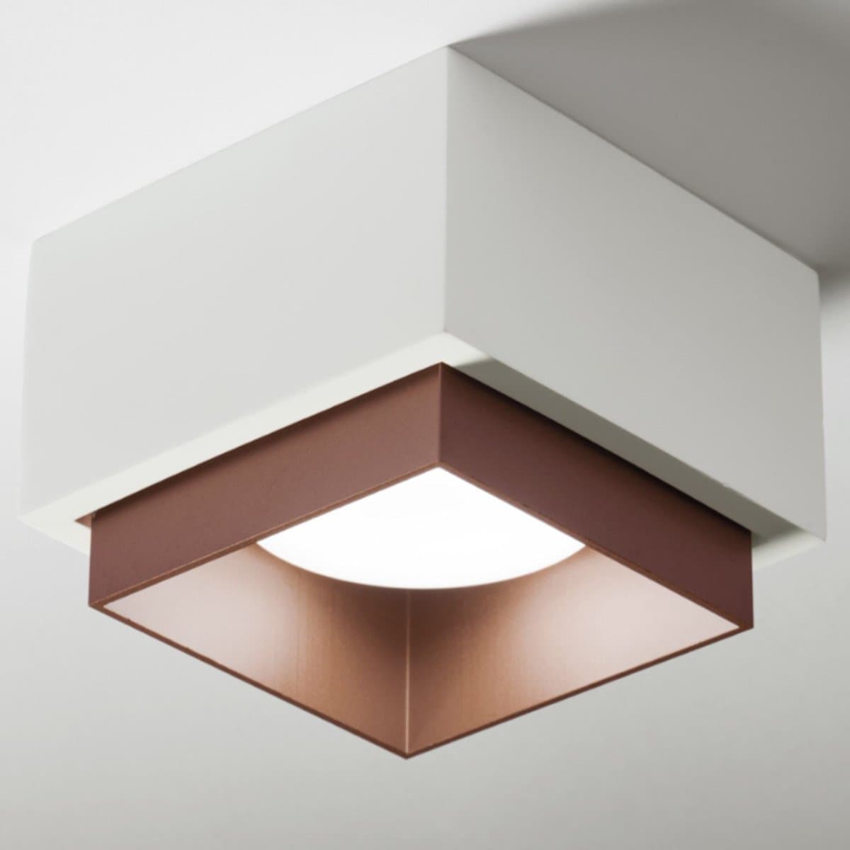 Plafoniera gesso Sforzin illuminazione SYME quadrata T442 T443 T444 T445 GX53 LED alluminio soffitto in Plafoniere Lampadari Bartalini - Colle di Val d’Elsa, commercioVirtuoso.it