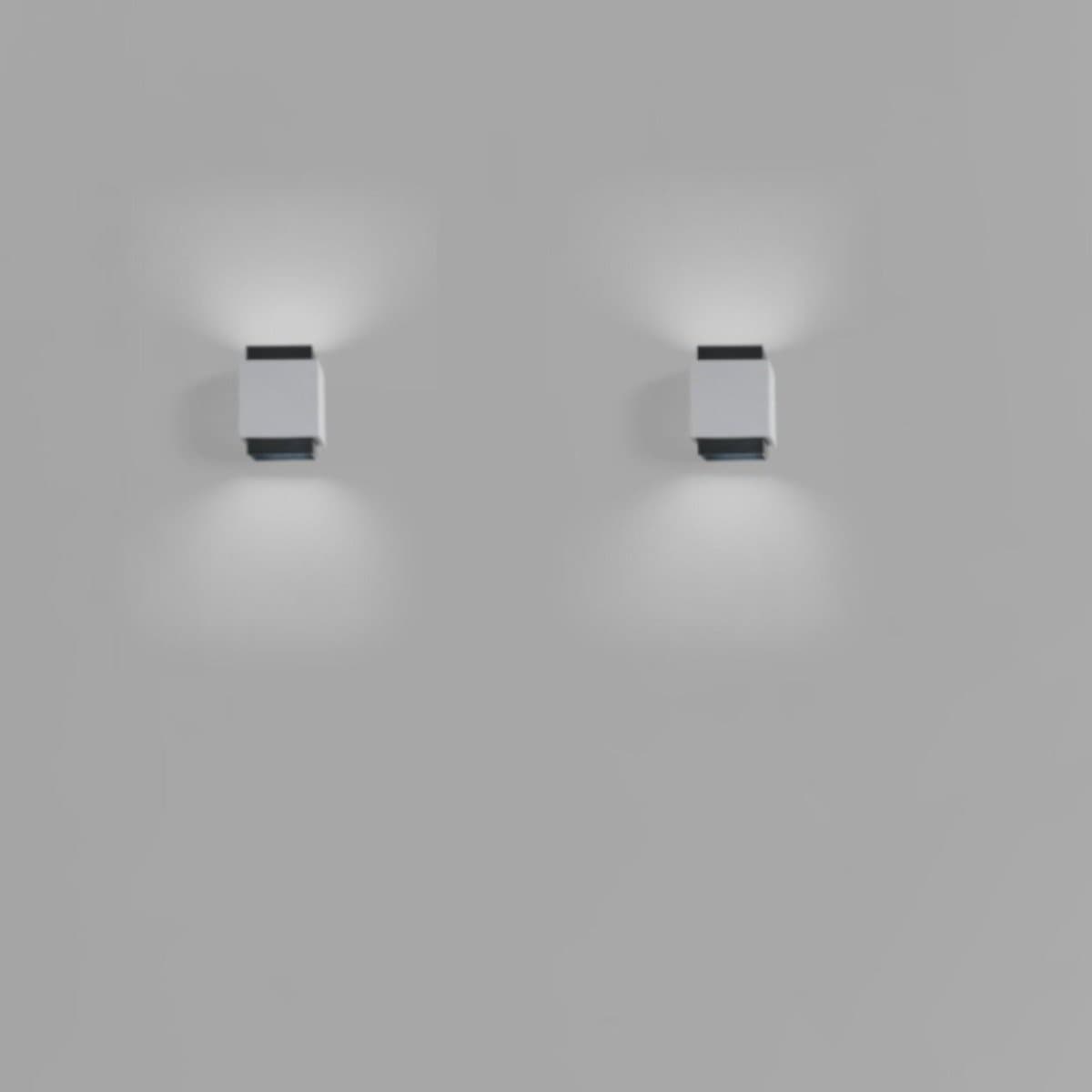 Applique gesso Sforzin illuminazione SYME quadrata T450 T451 T452 T453 GX53 LED biemissione parete in Applique Lampadari Bartalini - Colle di Val d’Elsa, commercioVirtuoso.it