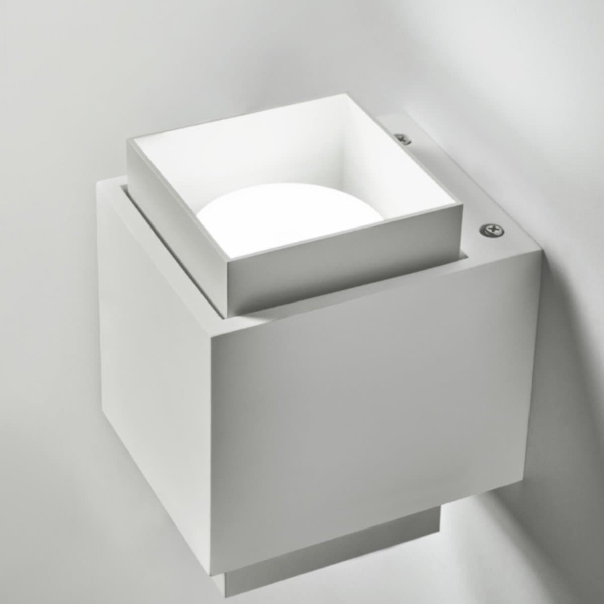 Applique gesso Sforzin illuminazione SYME quadrata T450 T451 T452 T453 GX53 LED biemissione parete in Applique Lampadari Bartalini - Colle di Val d’Elsa, commercioVirtuoso.it