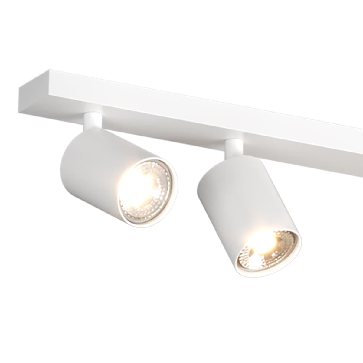 Binario Top Light KORA 1208 7 BI GU10 LED lampada soffitto parete moderna faretti orientabili in Faretti da soffitto Lampadari Bartalini - Colle di Val d’Elsa, commercioVirtuoso.it