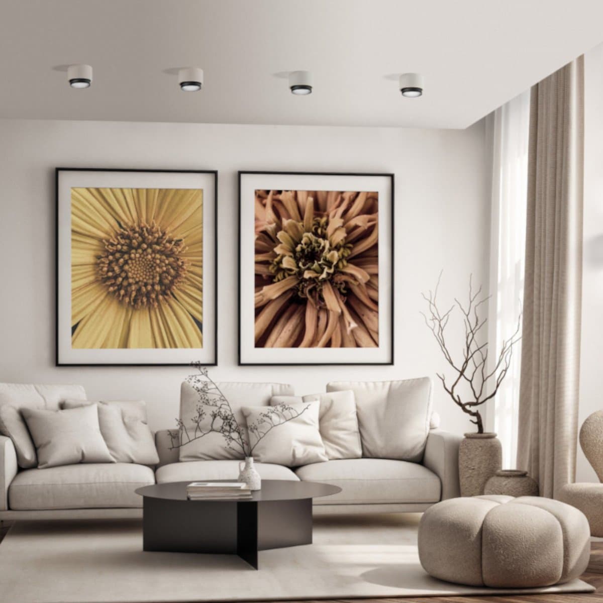Plafoniera gesso Sforzin illuminazione SYME tonda T438 T439 T440 T441 GX53 LED alluminio soffitto in Plafoniere Lampadari Bartalini - Colle di Val d’Elsa, commercioVirtuoso.it