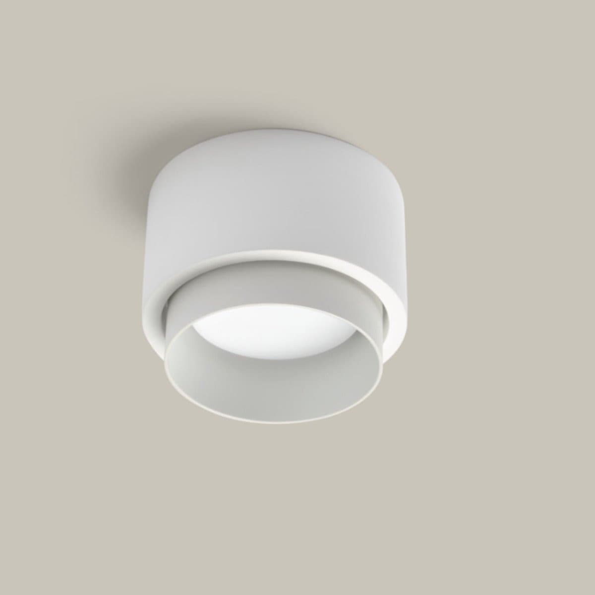 Plafoniera gesso Sforzin illuminazione SYME tonda T438 T439 T440 T441 GX53 LED alluminio soffitto in Plafoniere Lampadari Bartalini - Colle di Val d’Elsa, commercioVirtuoso.it