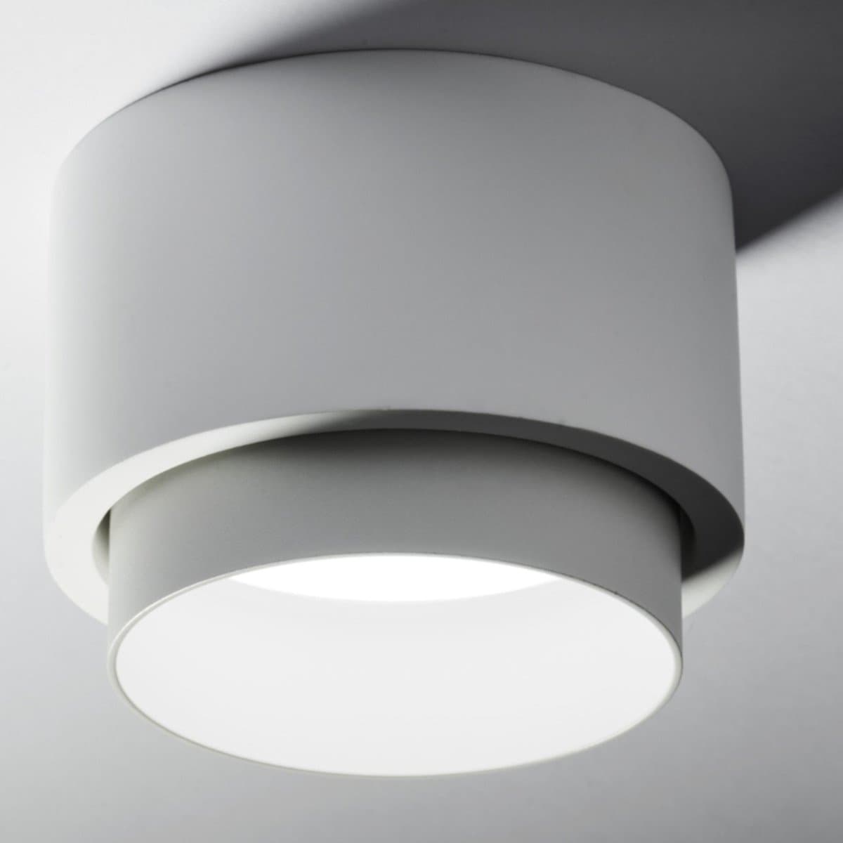 Plafoniera gesso Sforzin illuminazione SYME tonda T438 T439 T440 T441 GX53 LED alluminio soffitto in Plafoniere Lampadari Bartalini - Colle di Val d’Elsa, commercioVirtuoso.it