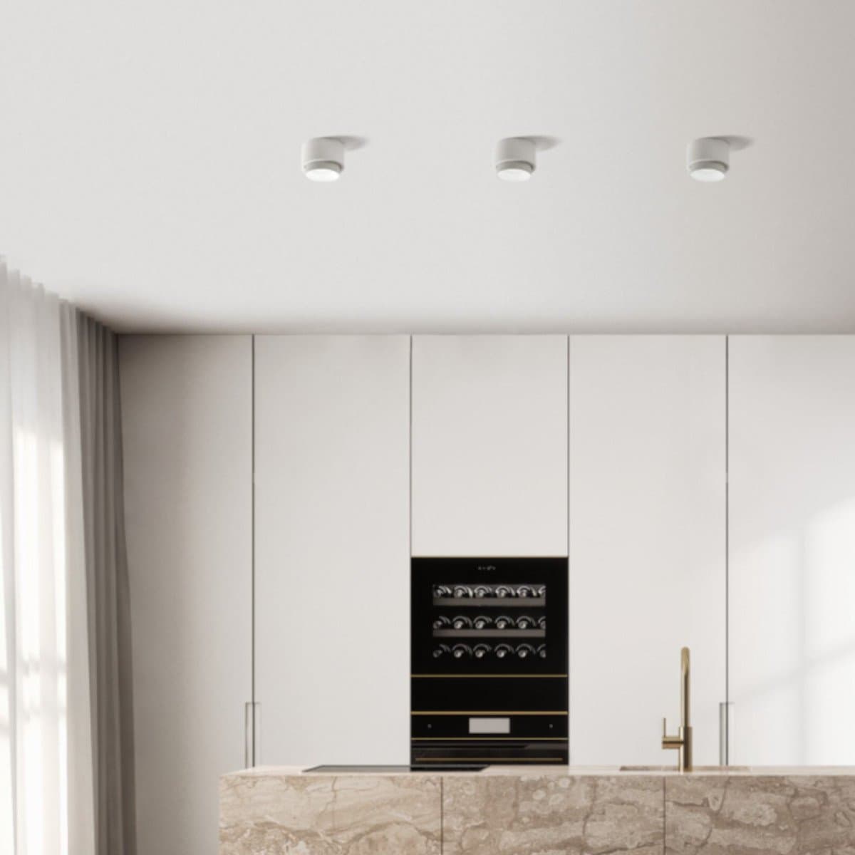 Plafoniera gesso Sforzin illuminazione SYME tonda T438 T439 T440 T441 GX53 LED alluminio soffitto in Plafoniere Lampadari Bartalini - Colle di Val d’Elsa, commercioVirtuoso.it