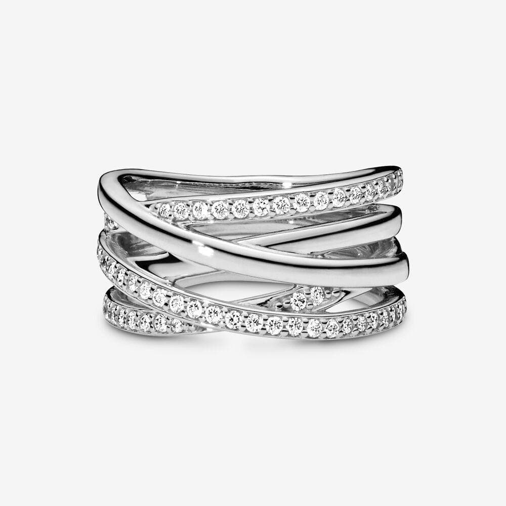 Pandora Anello linee intrecciate scintillanti in Anelli Alba Gioielli - Casoria, commercioVirtuoso.it