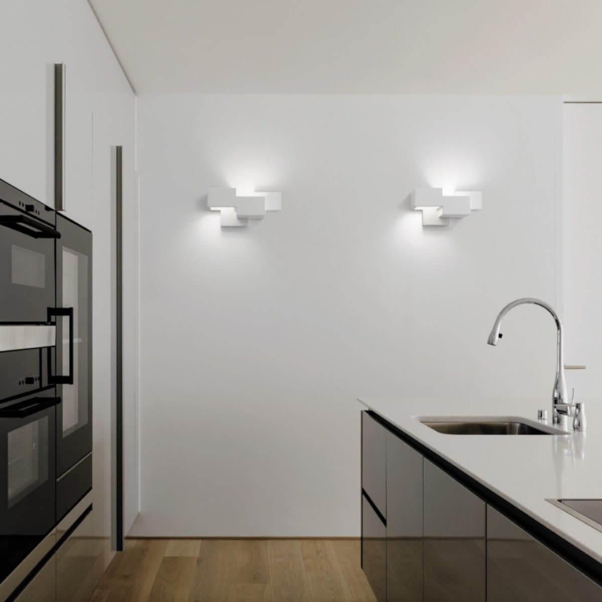 Applique gesso Sforzin Illuminazione SIDE Small T368 GX53 LED biemissione verniciabile in Applique Lampadari Bartalini - Colle di Val d’Elsa, commercioVirtuoso.it