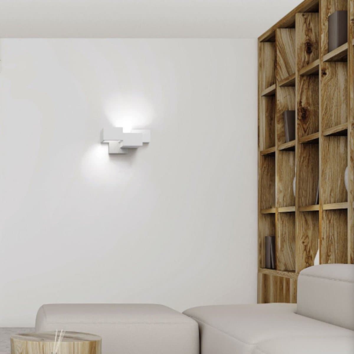 Applique gesso Sforzin Illuminazione SIDE Small T368 GX53 LED biemissione verniciabile in Applique Lampadari Bartalini - Colle di Val d’Elsa, commercioVirtuoso.it
