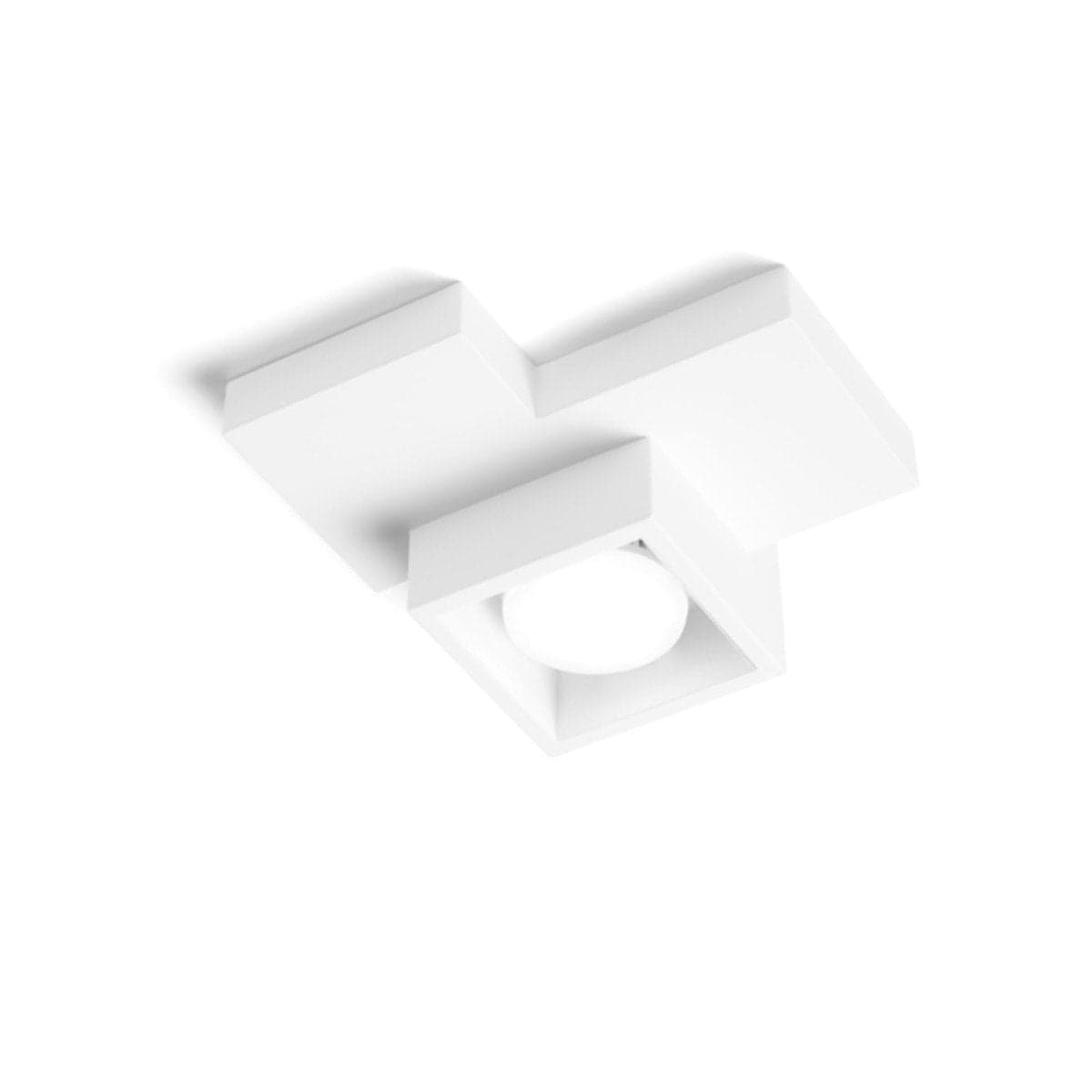 Plafoniera gesso Sforzin Illuminazione SIDE Small T369 GX53 LED verniciabile soffitto in Plafoniere Lampadari Bartalini - Colle di Val d’Elsa, commercioVirtuoso.it