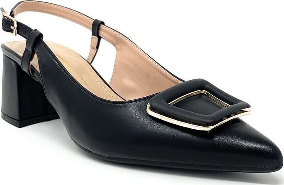 Francesco Milano slingback donna Milano nero con accessorio F11 03A in Scarpe col tacco Teresi Calzature - Marsala, commercioVirtuoso.it