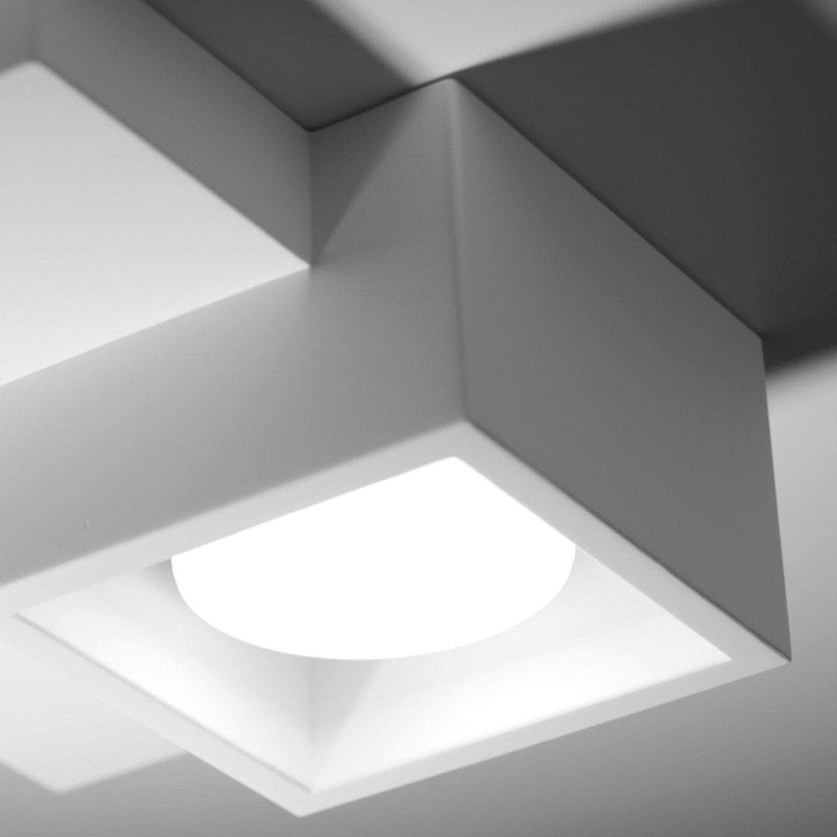 Plafoniera gesso Sforzin Illuminazione SIDE Small T369 GX53 LED verniciabile soffitto in Plafoniere Lampadari Bartalini - Colle di Val d’Elsa, commercioVirtuoso.it