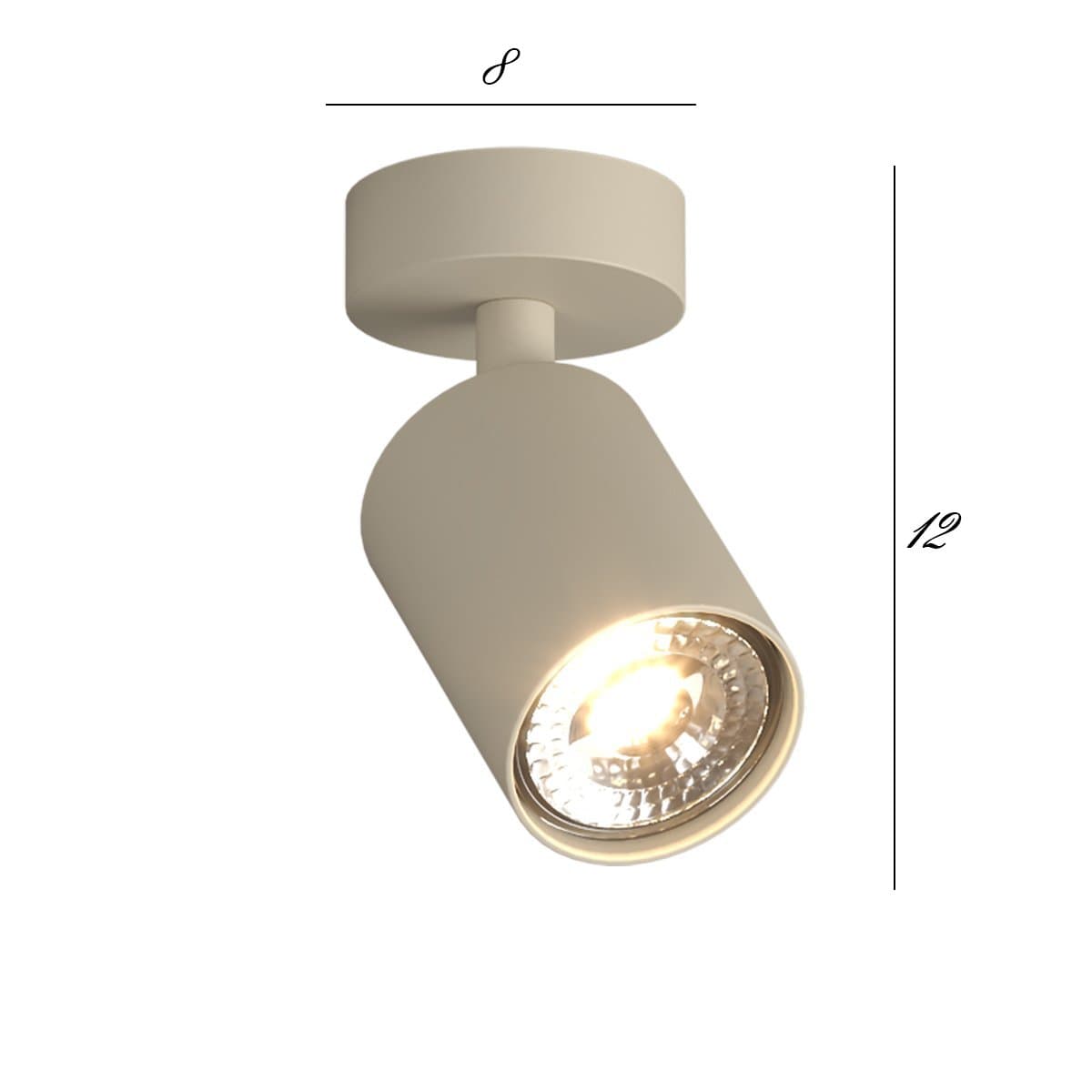 Spot Top Light KORA 1208 1 SA GU10 LED lampada parete soffitto moderna faretto sabbia orientabile in Applique Lampadari Bartalini - Colle di Val d’Elsa, commercioVirtuoso.it