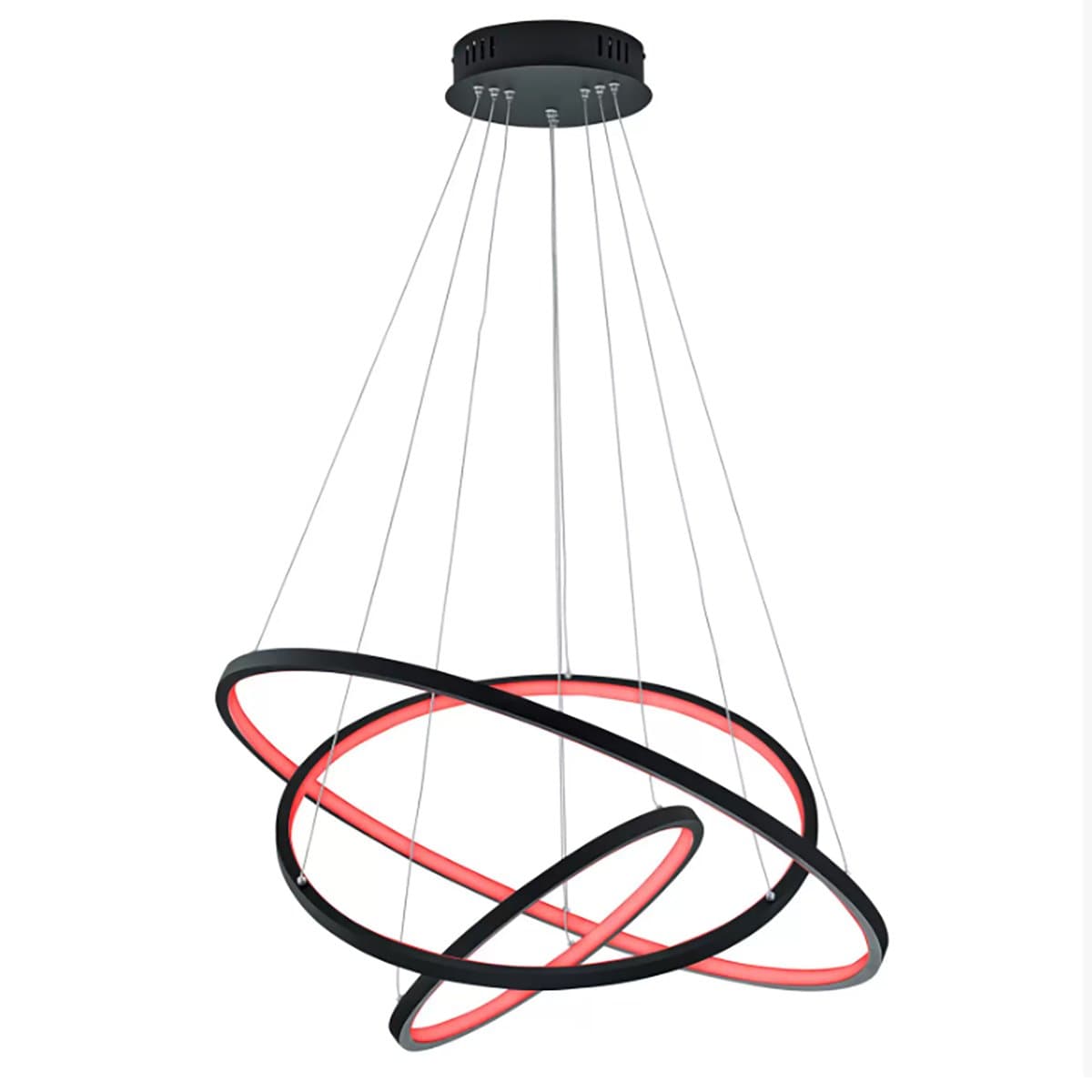 Lampadario TRIO Lighting AARON 352710342 LED RGBW 9200LM metallo antracite lampada soffitto ultramoderna telecomando in Lampadari Lampadari Bartalini - Colle di Val d’Elsa, commercioVirtuoso.it