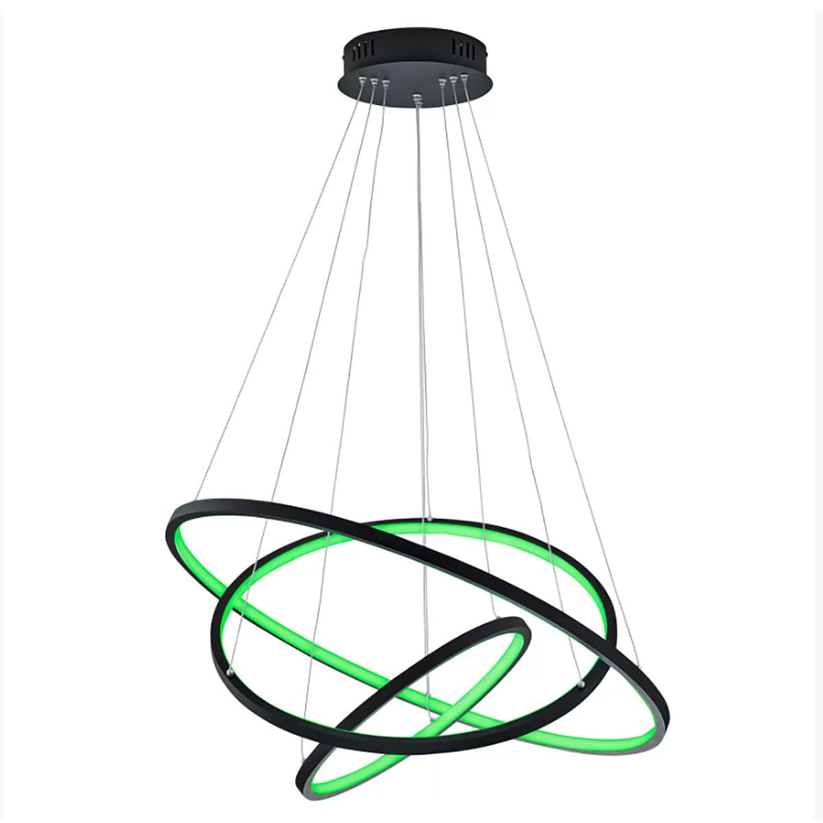 Lampadario TRIO Lighting AARON 352710342 LED RGBW 9200LM metallo antracite lampada soffitto ultramoderna telecomando in Lampadari Lampadari Bartalini - Colle di Val d’Elsa, commercioVirtuoso.it