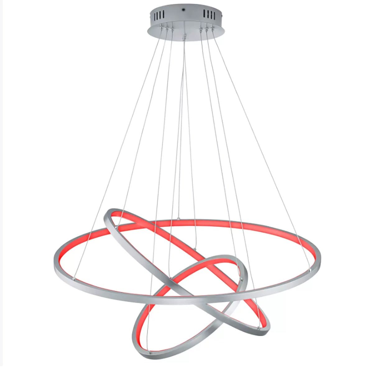 Lampadario TRIO Lighting AARON 352710307 LED RGBW 9200LM metallo antracite lampada soffitto ultramoderna telecomando in Plafoniere Lampadari Bartalini - Colle di Val d’Elsa, commercioVirtuoso.it
