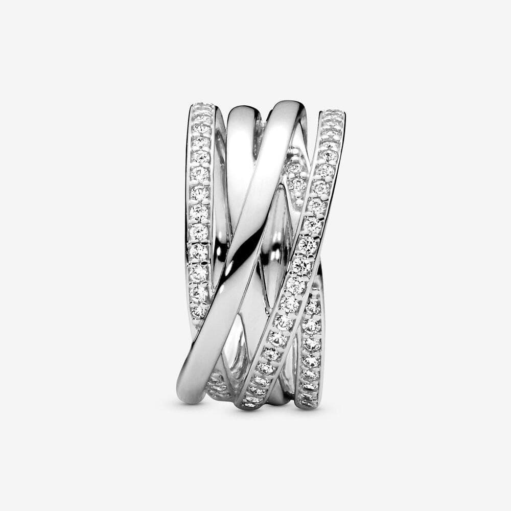 Pandora Anello linee intrecciate scintillanti in Anelli Alba Gioielli - Casoria, commercioVirtuoso.it