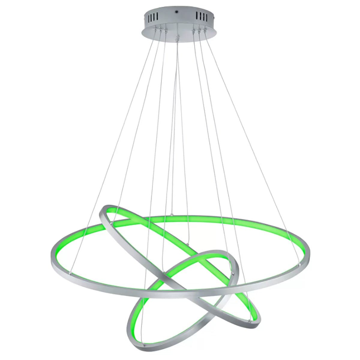 Lampadario TRIO Lighting AARON 352710307 LED RGBW 9200LM metallo antracite lampada soffitto ultramoderna telecomando in Plafoniere Lampadari Bartalini - Colle di Val d’Elsa, commercioVirtuoso.it