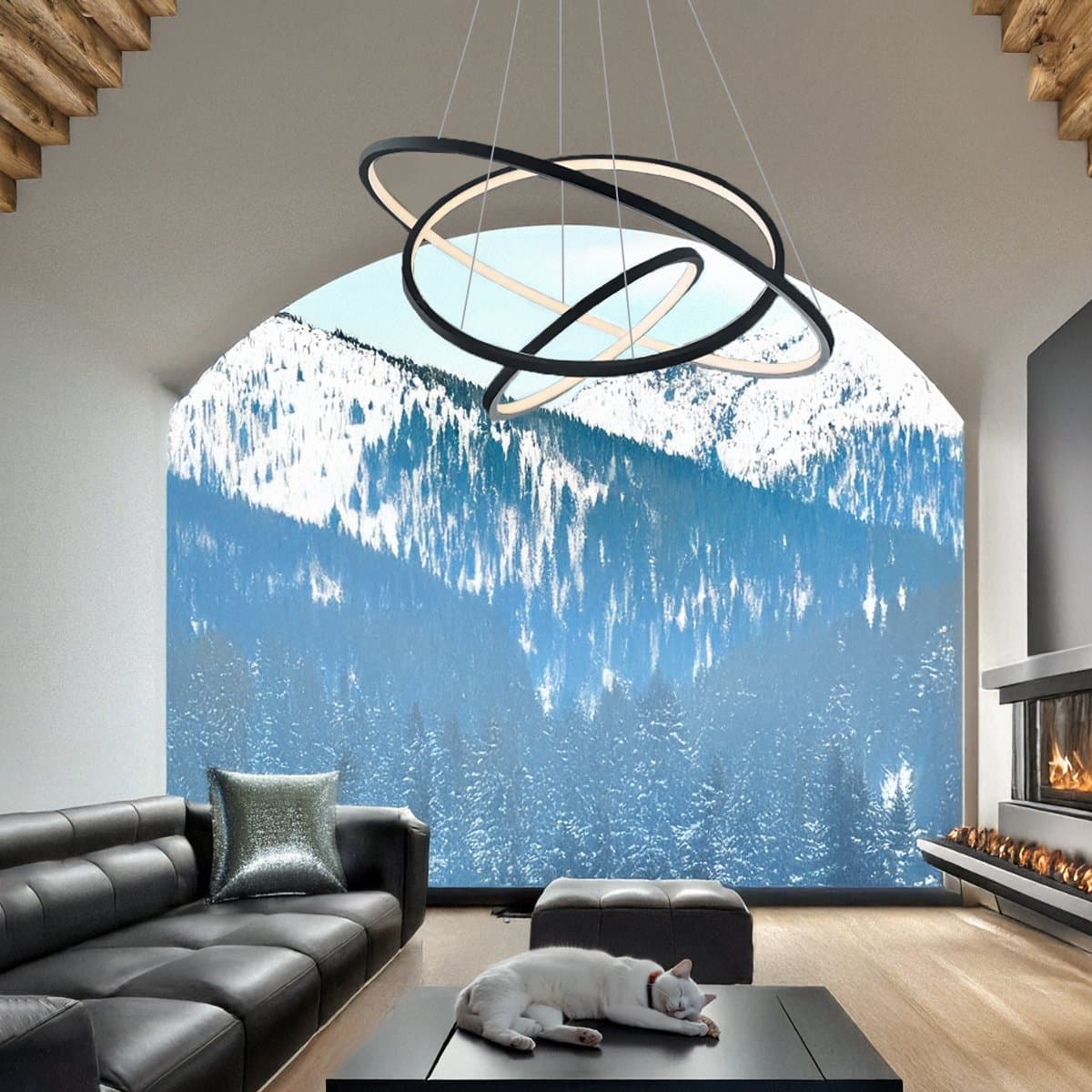 Lampadario TRIO Lighting AARON 352710342 LED RGBW 9200LM metallo antracite lampada soffitto ultramoderna telecomando in Lampadari Lampadari Bartalini - Colle di Val d’Elsa, commercioVirtuoso.it