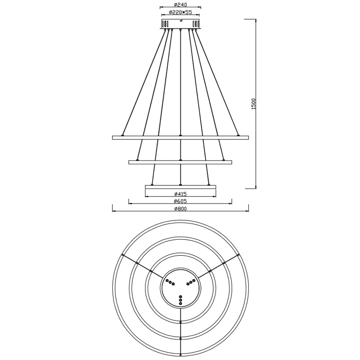 Lampadario TRIO Lighting AARON 352710342 LED RGBW 9200LM metallo antracite lampada soffitto ultramoderna telecomando in Lampadari Lampadari Bartalini - Colle di Val d’Elsa, commercioVirtuoso.it