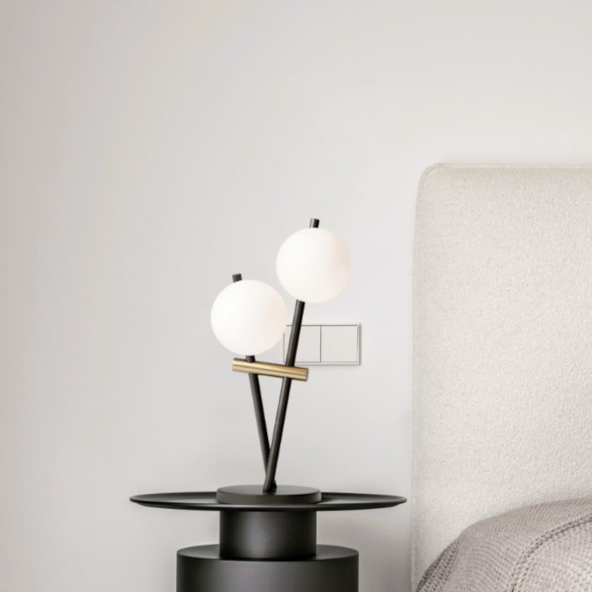 Abat-jour moderna Miloox KIKA 1744 333 G9 LED dimmerabile metallo vetro in Lampade da tavolo e abat-jour Lampadari Bartalini - Colle di Val d’Elsa, commercioVirtuoso.it