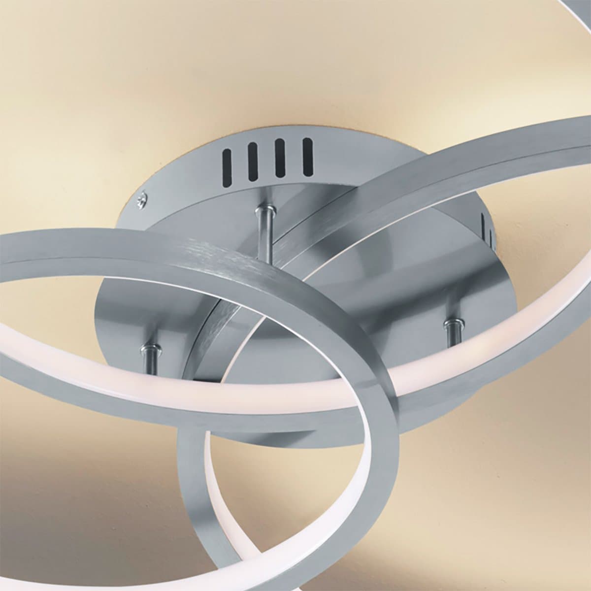 Plafoniera TRIO Lighting AARON 652710307 LED RGBW 4200LM metallo nikel lampada soffitto ultramoderna telecomando in Plafoniere Lampadari Bartalini - Colle di Val d’Elsa, commercioVirtuoso.it