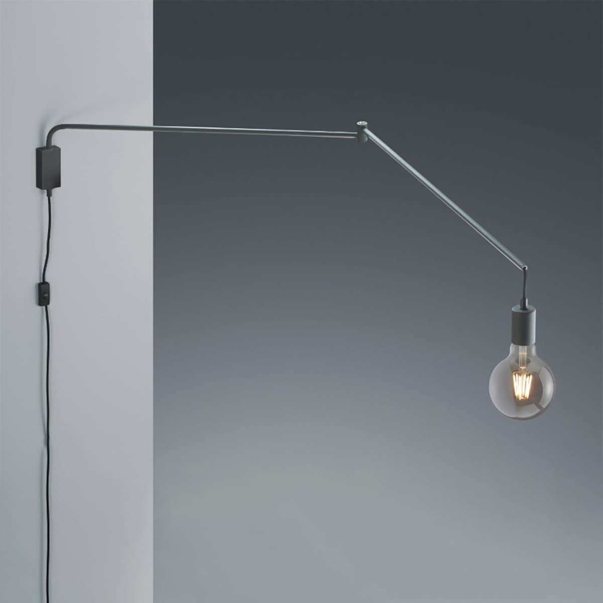 Braccio parete snodabile orientabile Trio Lithing LINE 200200132 E27 LED metallo nero in Applique Lampadari Bartalini - Colle di Val d’Elsa, commercioVirtuoso.it