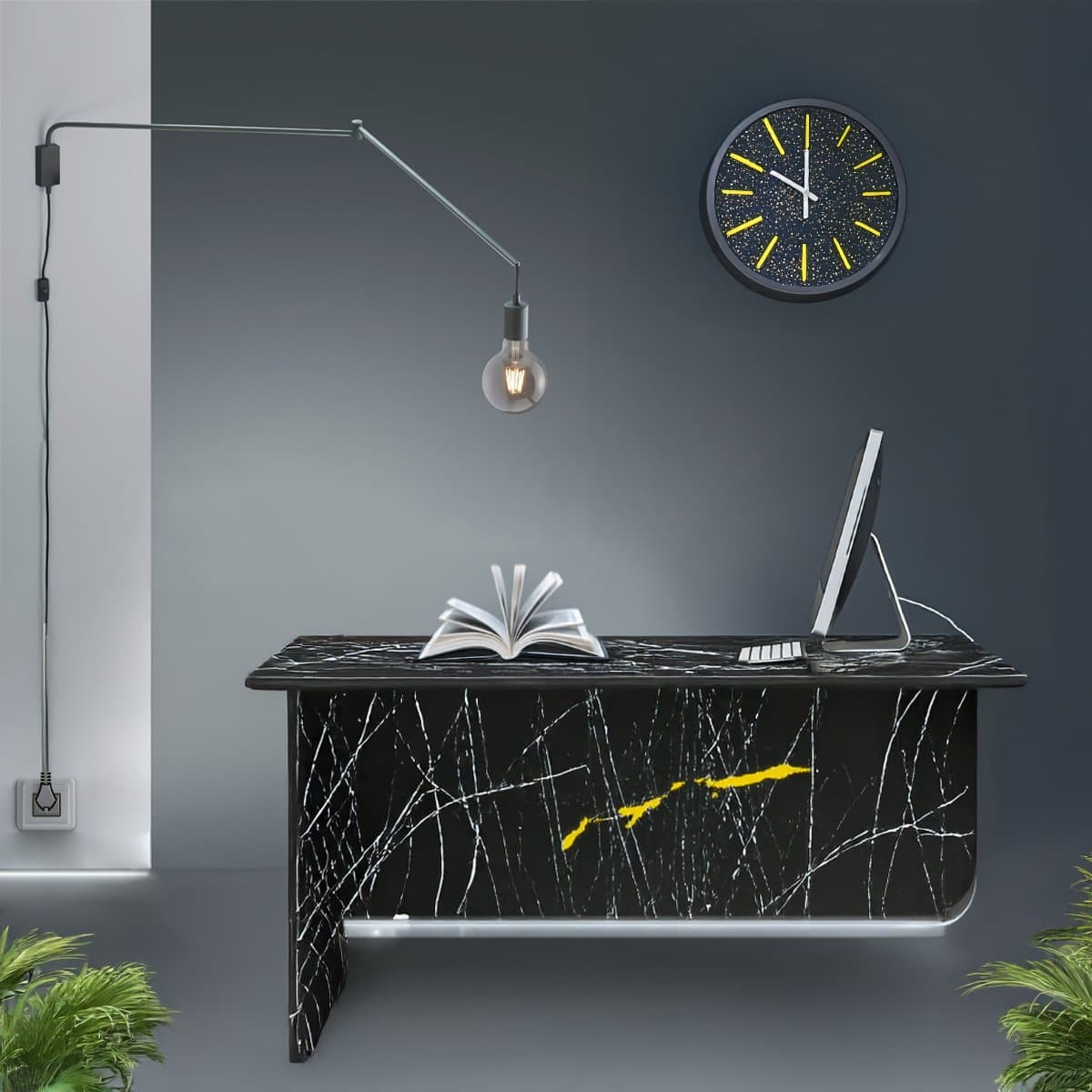 Braccio parete snodabile orientabile Trio Lithing LINE 200200132 E27 LED metallo nero in Applique Lampadari Bartalini - Colle di Val d’Elsa, commercioVirtuoso.it