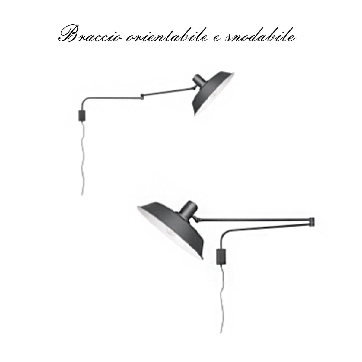 Braccio parete snodabile orientabile Trio Lithing BOLDER 200300132 E27 LED metallo nero industriale in Applique Lampadari Bartalini - Colle di Val d’Elsa, commercioVirtuoso.it