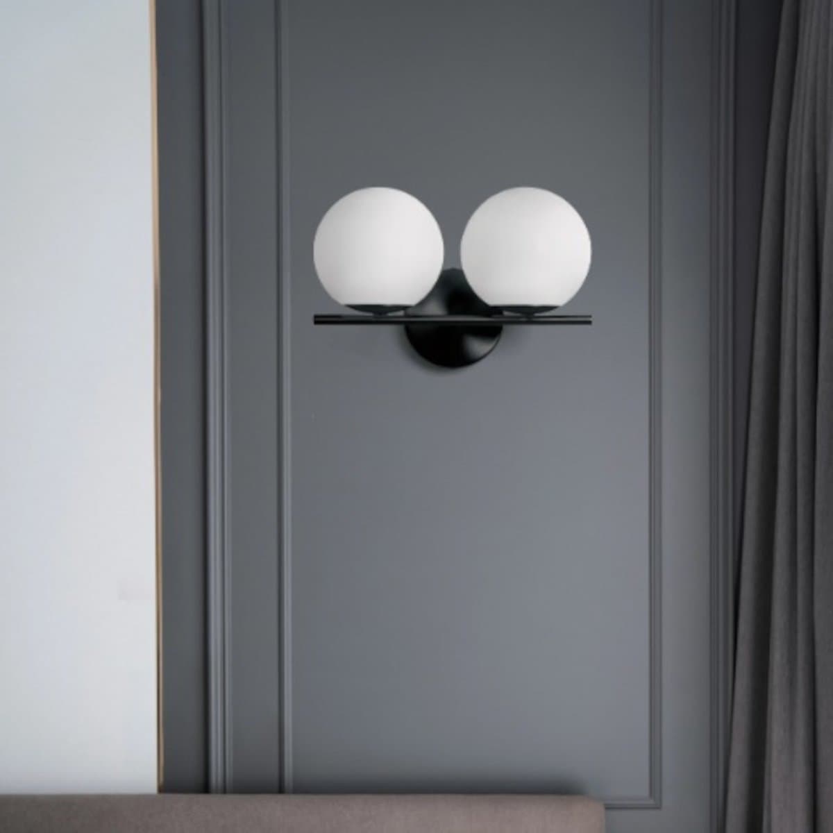 Applique moderna Miloox JUGEN 1744 208 E27 LED metallo vetro in Applique Lampadari Bartalini - Colle di Val d’Elsa, commercioVirtuoso.it
