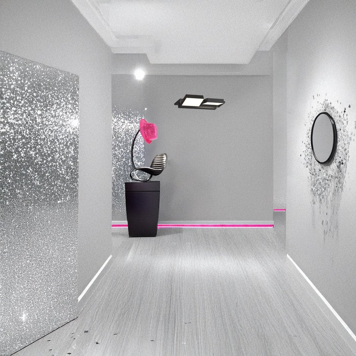 Applique orientabile Top Light KUBI 1212 4 NE LED SWITCH 4320LM illuminazione biemissione modulo integrato in Applique Lampadari Bartalini - Colle di Val d’Elsa, commercioVirtuoso.it