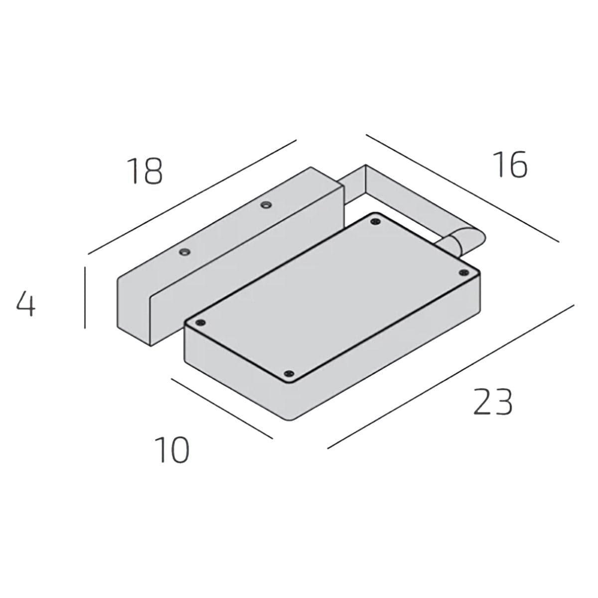 Applique orientabile Top Light KUBI 1212 2 NE LED SWITCH 2160LM illuminazione biemissione modulo integrato in Applique Lampadari Bartalini - Colle di Val d’Elsa, commercioVirtuoso.it