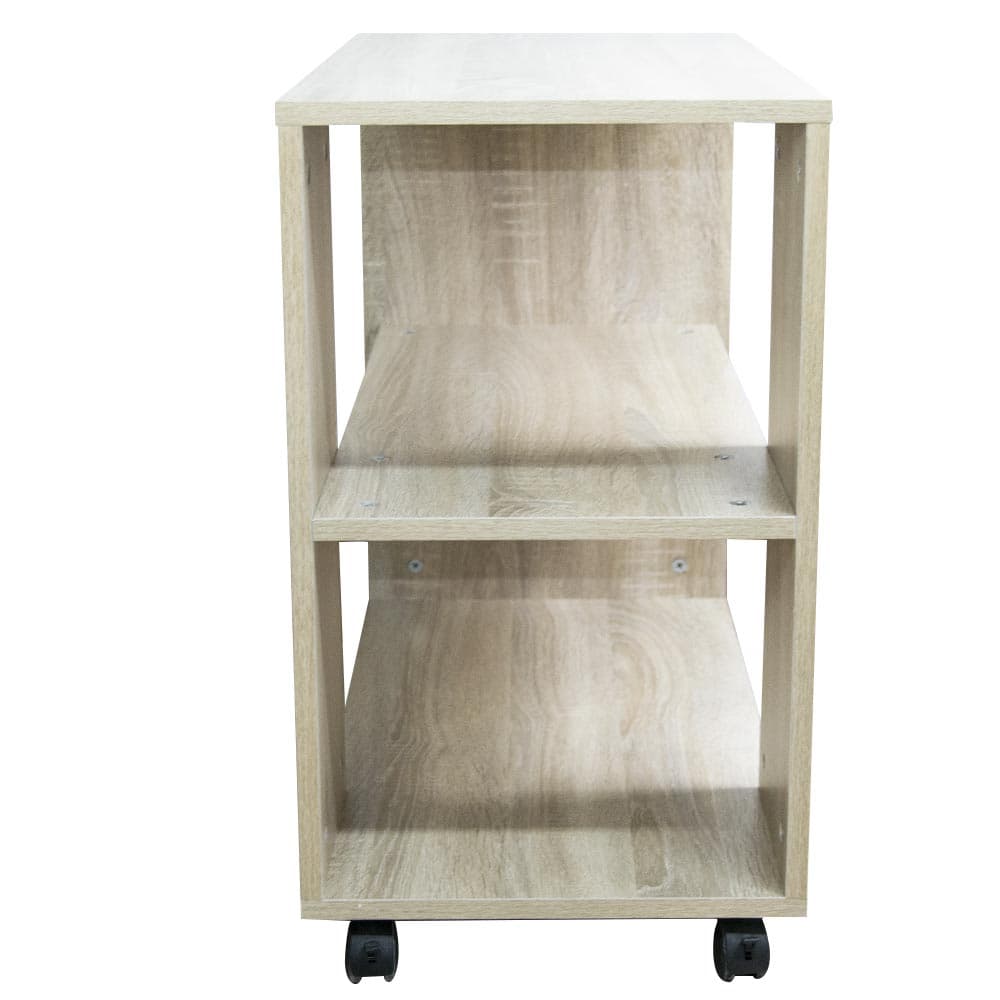 Mobiletto Tavolino con 4 Ruote 70x35 H 61cm Multiuso il Legno 2 Ripiani Beige in Tavolini bassi Danyx - Casoria, commercioVirtuoso.it