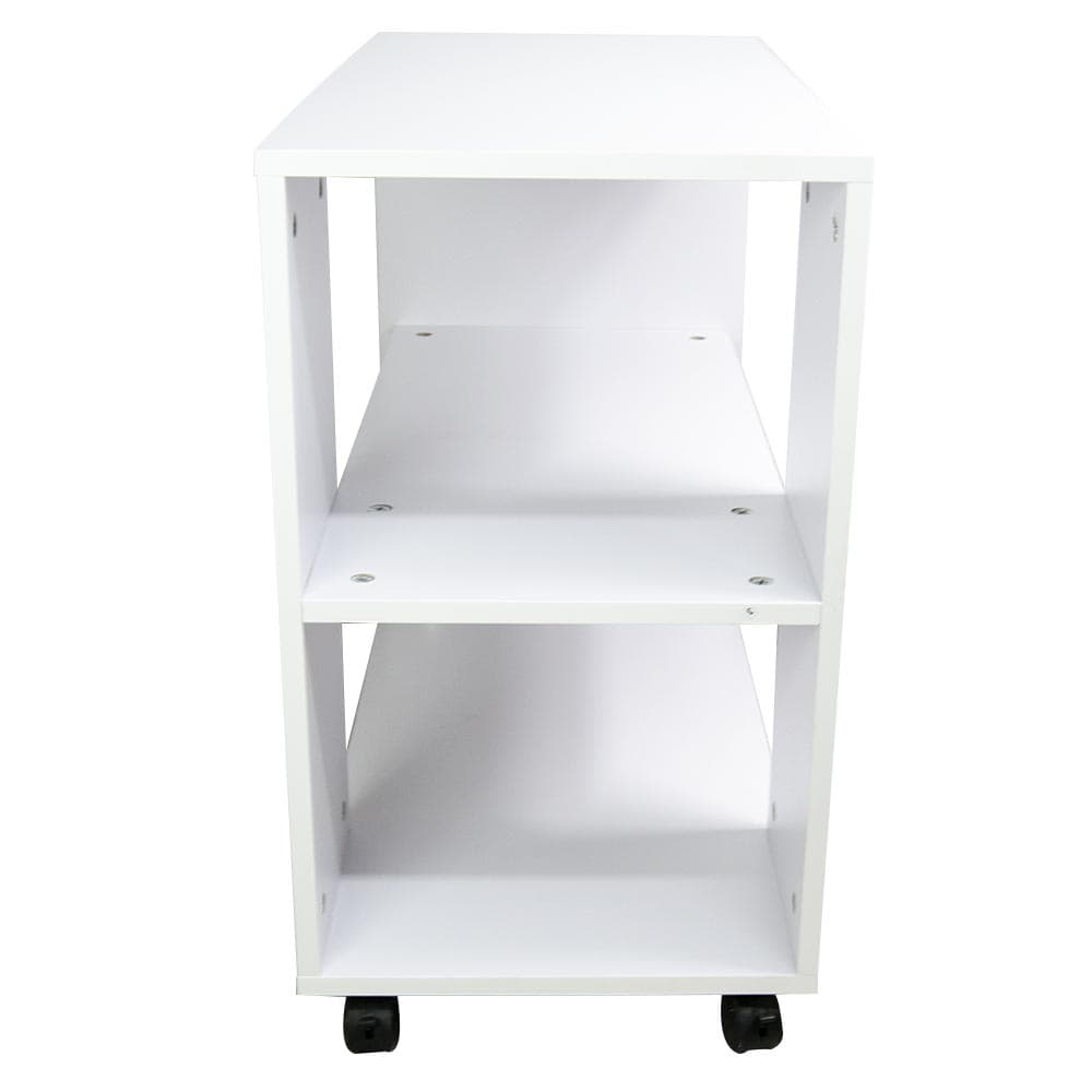 Mobiletto Tavolino con 4 Ruote 70x35 H 61cm Multiuso il Legno 2 Ripiani Bianco in Carrelli da portata Danyx - Casoria, commercioVirtuoso.it