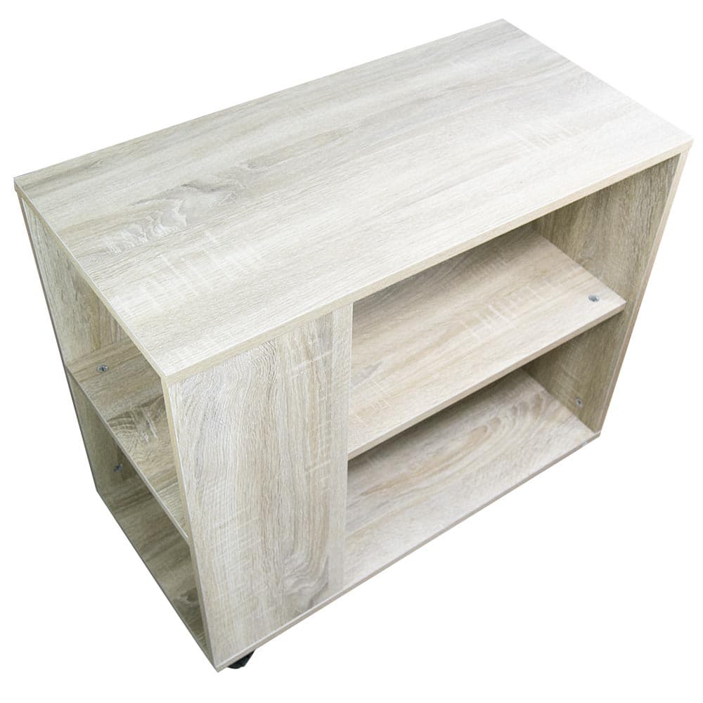 Mobiletto Tavolino con 4 Ruote 70x35 H 61cm Multiuso il Legno 2 Ripiani Beige in Tavolini bassi Danyx - Casoria, commercioVirtuoso.it