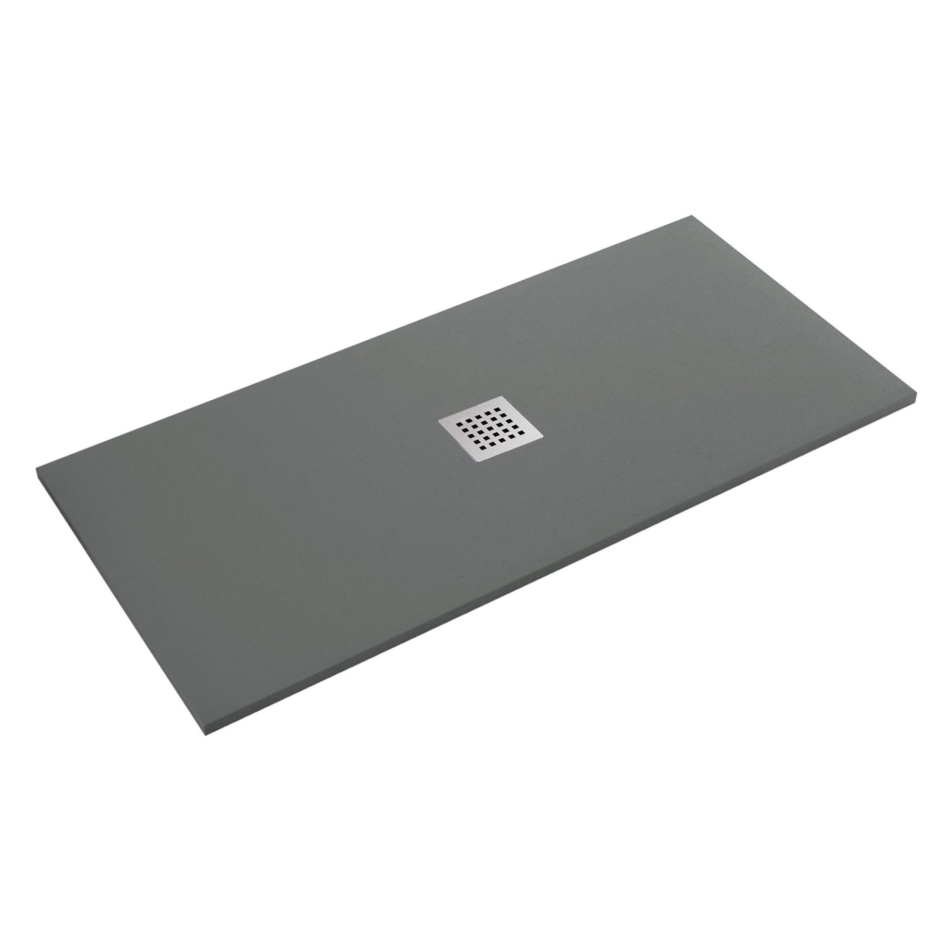 Piatto doccia in marmo resina effetto pietra con foro centrale Grigio Scuro Chic in Rubinetti per vasca Mondialshop - Parabiago, commercioVirtuoso.it