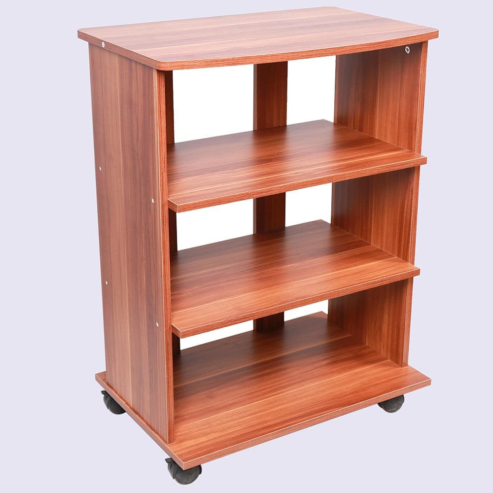 Mobile Multiuso in Legno Nobilitato 3 Ripiani e 4 Ruote Ciliegio 60x45 H80cm in Mobili a terra Danyx - Casoria, commercioVirtuoso.it