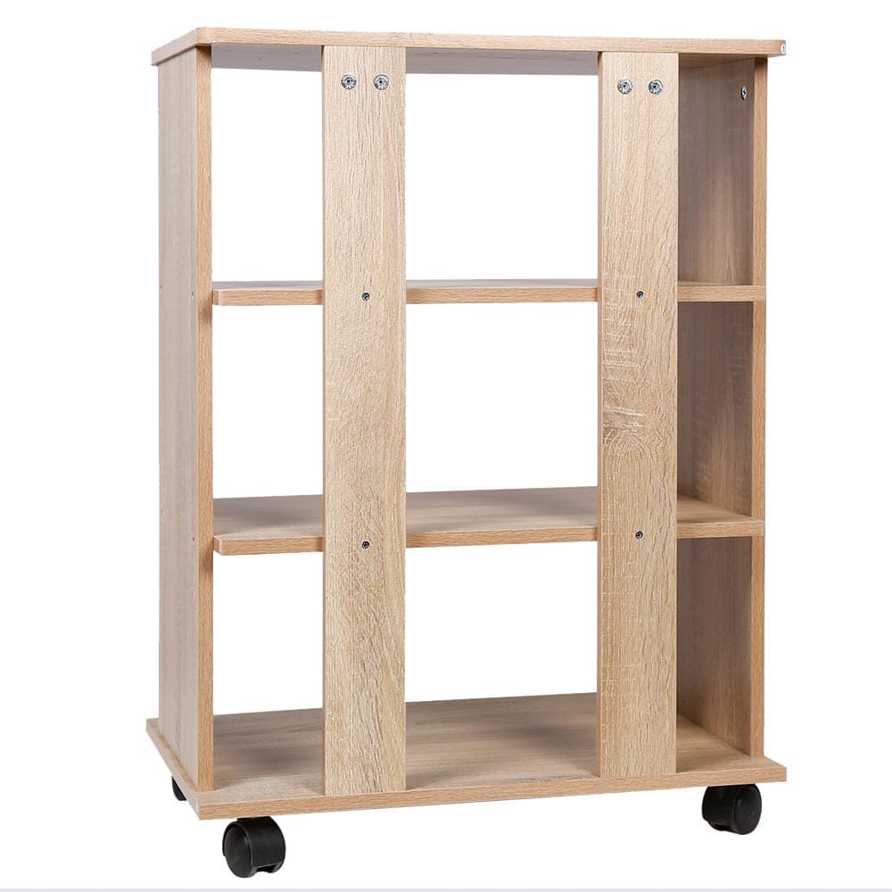 Mobile Multiuso in Legno Nobilitato 3 Ripiani e 4 Ruote Quercia 60x45 H80cm in Supporti per stampante Danyx - Casoria, commercioVirtuoso.it
