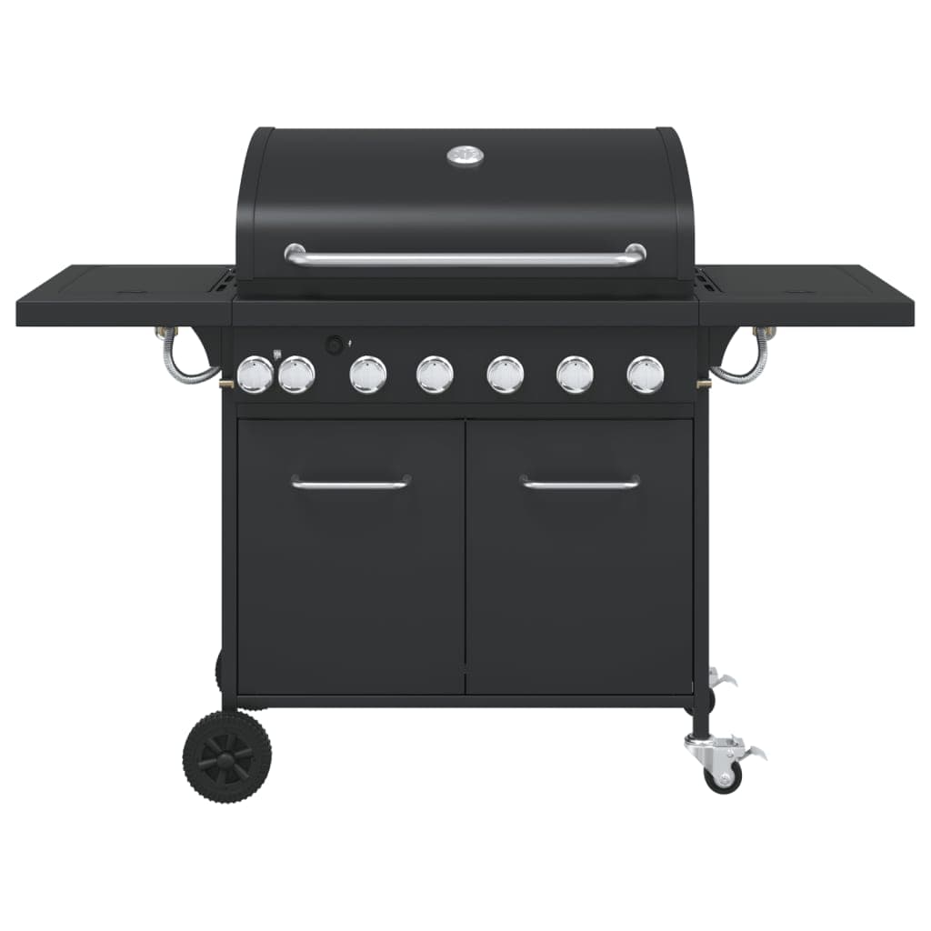 Griglia Barbecue a Gas con 7 Bruciatori Nero in Acciaio Telaio Stabile e Duraturo in Barbecue a gas Esplodia - Napoli, commercioVirtuoso.it