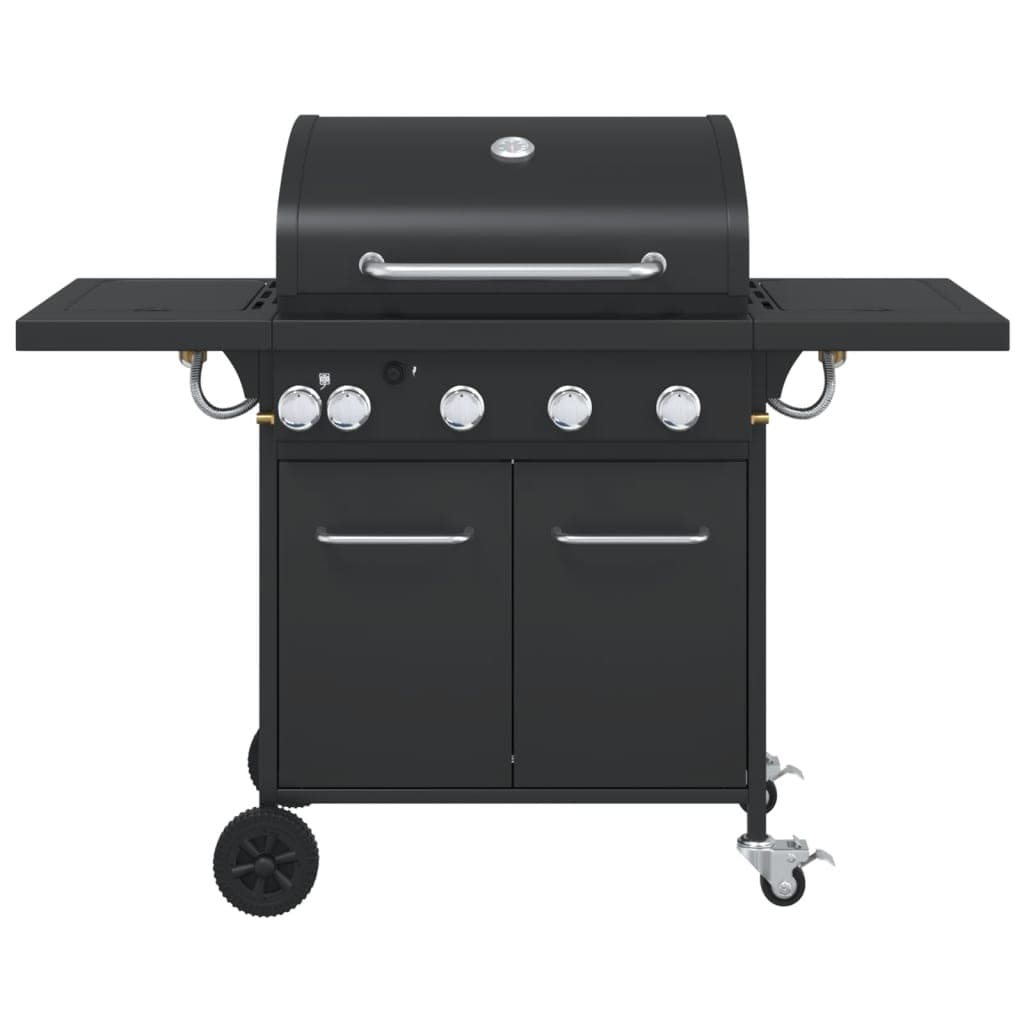 Griglia Barbecue a Gas con 5 Bruciatori Nero in Acciaio Verniciato a Polvere in Barbecue a gas Esplodia - Napoli, commercioVirtuoso.it