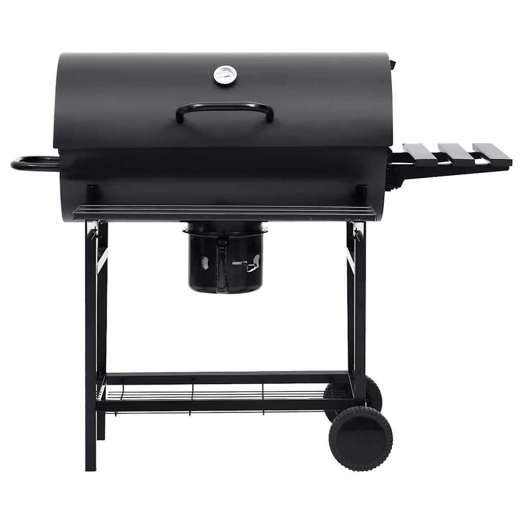 Barbecue per esterno a Barile con Ruote e Ripiani Acciaio Nero 115x85x95 cm in Barbecue a carbone Esplodia - Napoli, commercioVirtuoso.it