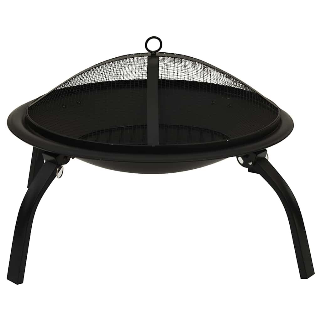 Braciere e Barbecue 2 in 1 con Attizzatoio 56x56x49 cm Acciaio per Esterno Nero in Bracieri Esplodia - Napoli, commercioVirtuoso.it