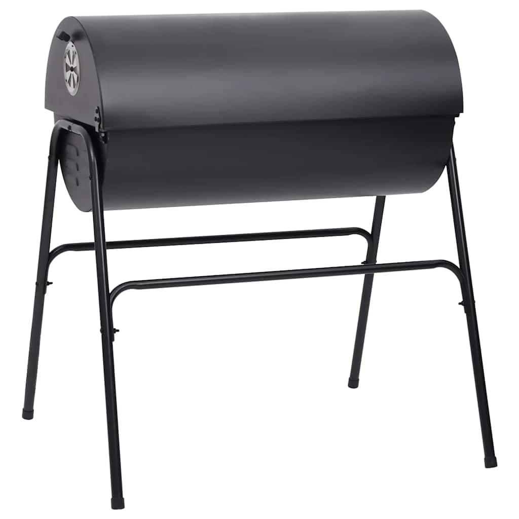 Barbecue a Barile 2 Griglie di Cottura Nero 80x95x90 cm Acciaio per Esterno in Barbecue a carbone Esplodia - Napoli, commercioVirtuoso.it