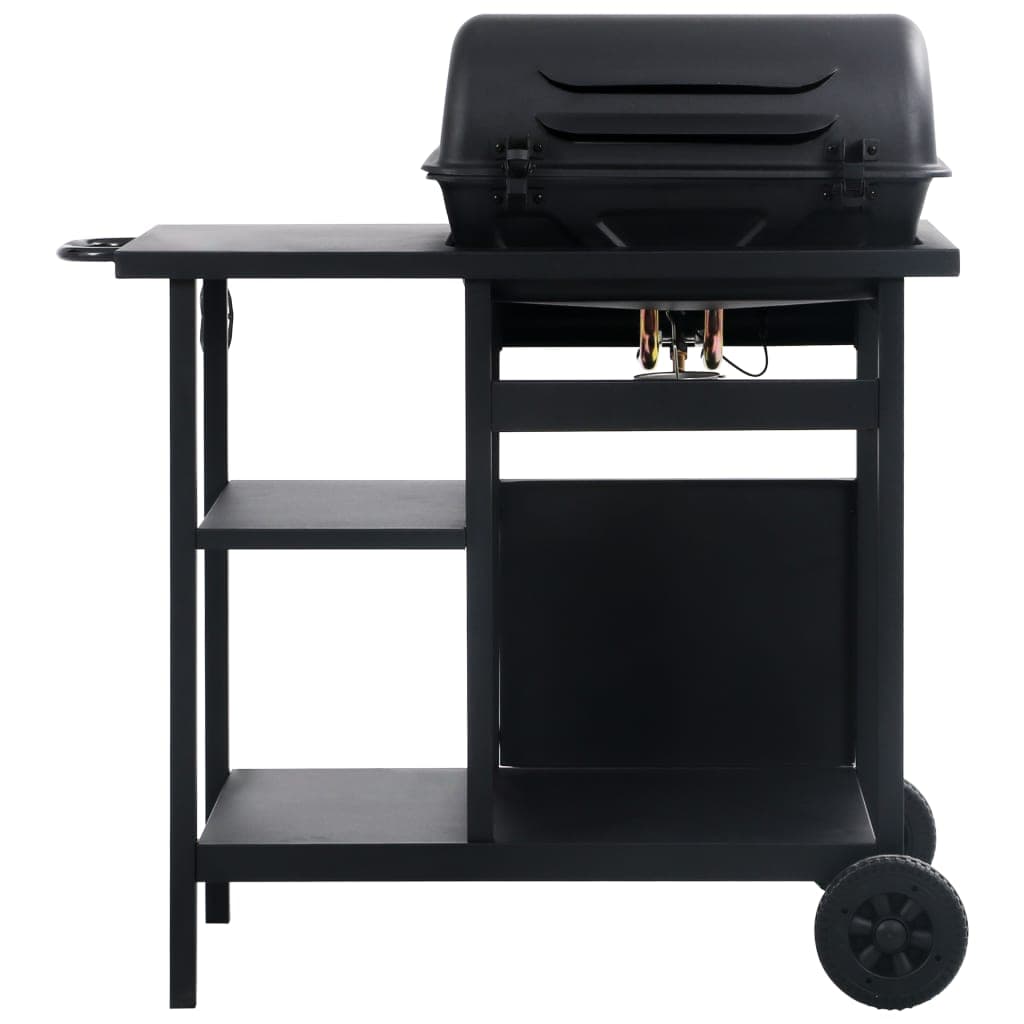 Barbecue e Griglia a Gas con Tavolino e 3 Ripiani in Acciaio Verniciato Nero in Barbecue a carbone Esplodia - Napoli, commercioVirtuoso.it