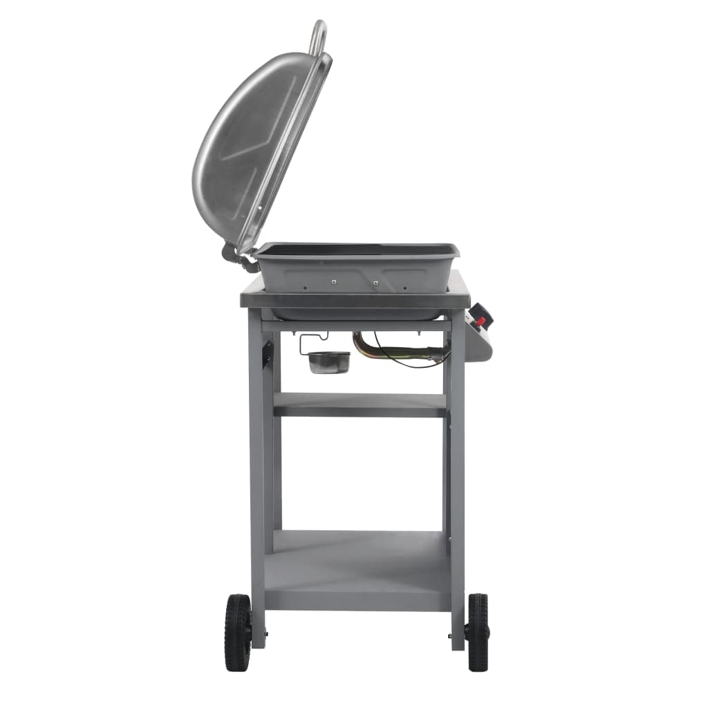Barbecue e Griglia a Gas con Coperchio 3 Ripiani e Tavolinetto Argento in Barbecue a carbone Esplodia - Napoli, commercioVirtuoso.it