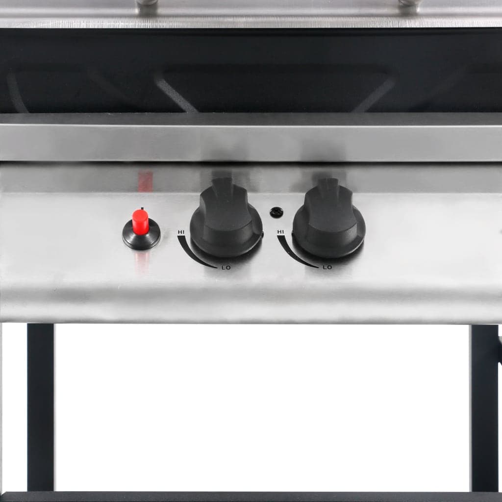 Barbecue e Griglia a Gas a con 3 Ripiani Tavolinetto in Acciaio Nero e Argento in Barbecue a carbone Esplodia - Napoli, commercioVirtuoso.it