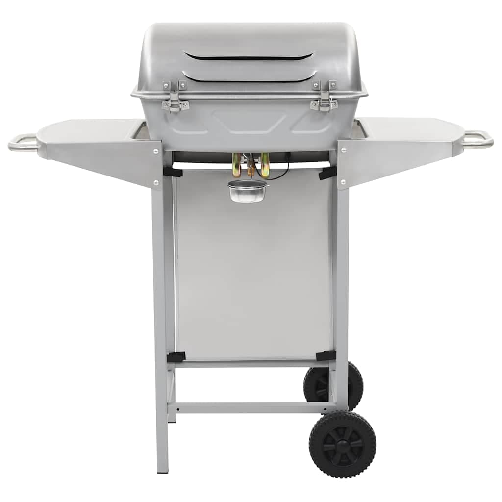Barbecue a Gas GPL con Griglia 2 Fornelli Argento Acciaio Inox e 2 Ruote in Barbecue a gas Esplodia - Napoli, commercioVirtuoso.it