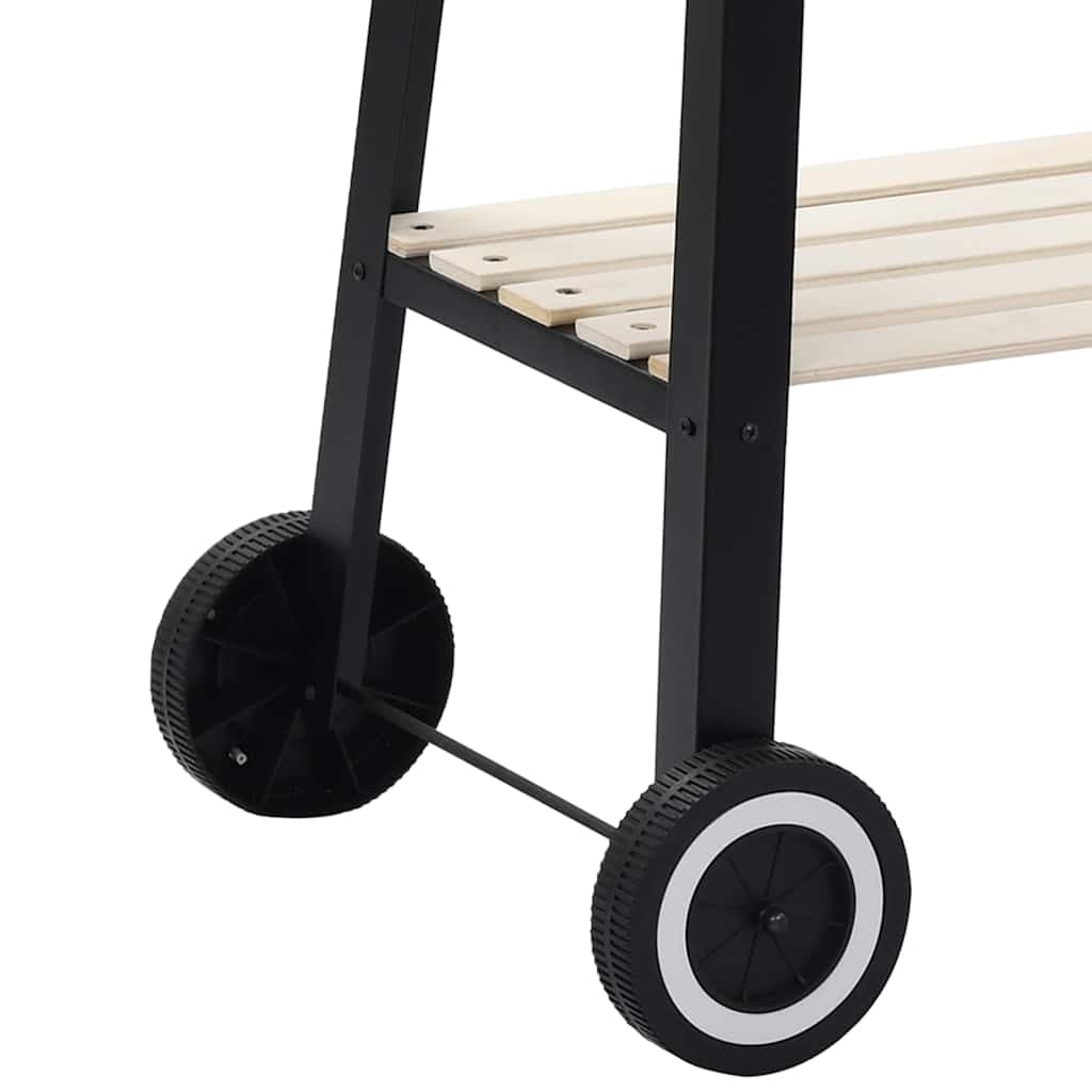 Barbecue in Acciaio Mobile a Carbonella con Ruote Braciere 55x33 cm Nero in Barbecue a carbone Esplodia - Napoli, commercioVirtuoso.it