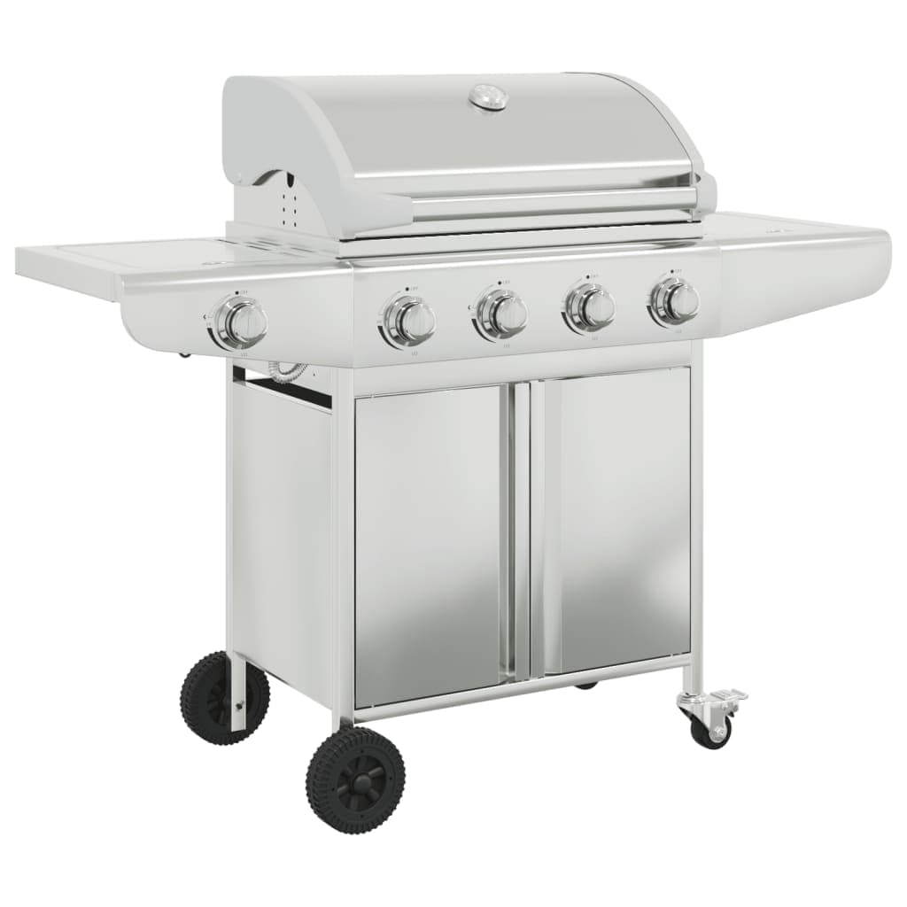 Griglia Barbecue a Gas con 5 Bruciatori Argento in Acciaio in Barbecue a gas Esplodia - Napoli, commercioVirtuoso.it