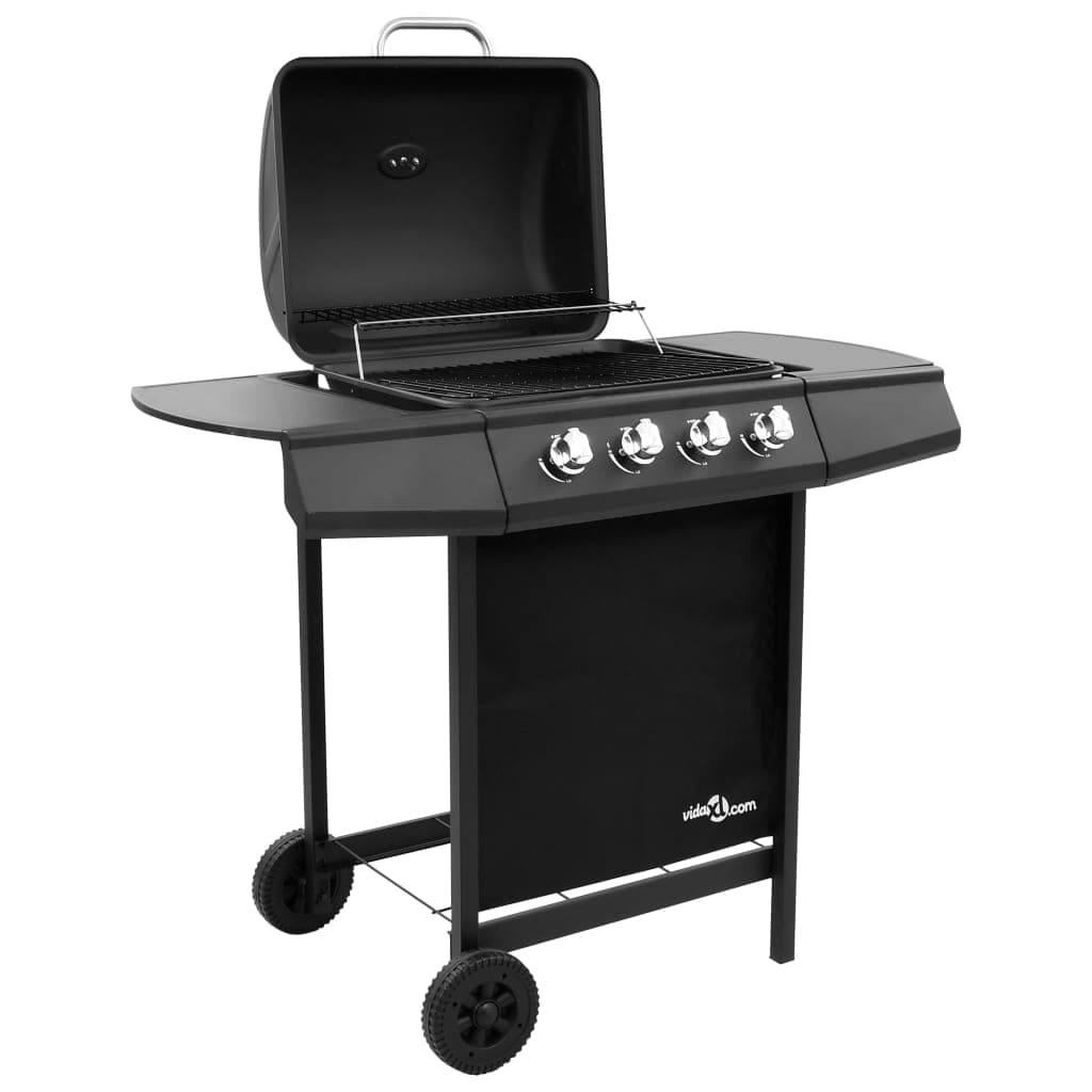 Griglia Barbecue a Gas con 4 Bruciatori Nera in Barbecue a gas Esplodia - Napoli, commercioVirtuoso.it