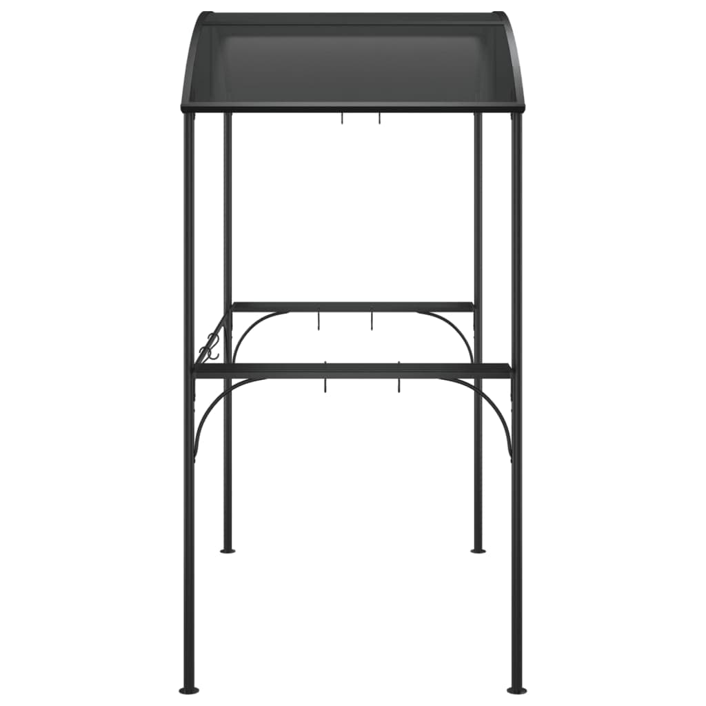 Gazebo Barbecue Ripiani Laterali Antracite 220x115x230 Acciaio in Gazebo Esplodia - Napoli, commercioVirtuoso.it